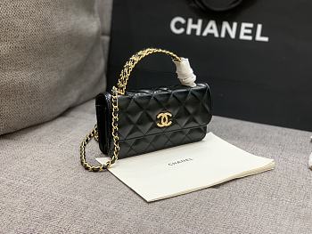 Chanel Flap Bag Black - 17x9x4cm