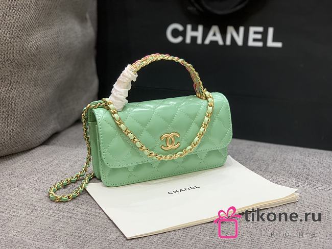 Chanel Flap Bag Light Green - 17x9x4cm - 1