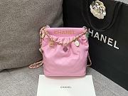 Chanel 22 Handbag Pink Gold - 17x16x7cm - 1