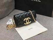 Chanel Flap Phone Holder With Chain Black 17.5x10x6cm - 1