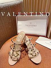 Valentino Garavani Metal Rockstud Sandals Beige - 1