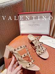 Valentino Garavani Metal Rockstud Sandals Beige - 5