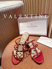 Valentino Garavani Rockstud Sandals Red - 1