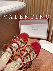 Valentino Garavani Rockstud Sandals Red - 3