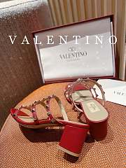 Valentino Garavani Rockstud Sandals Red - 4