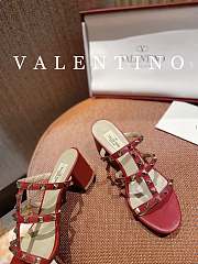 Valentino Garavani Rockstud Sandals Red - 5