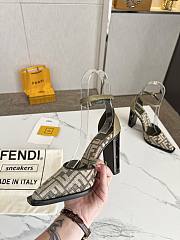 Fendi Leather Black Jacquard Pumps - 3