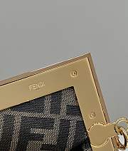 Fendi First Small Dark Brown Ostrich Leather Bag - 26×9.5×18cm - 2