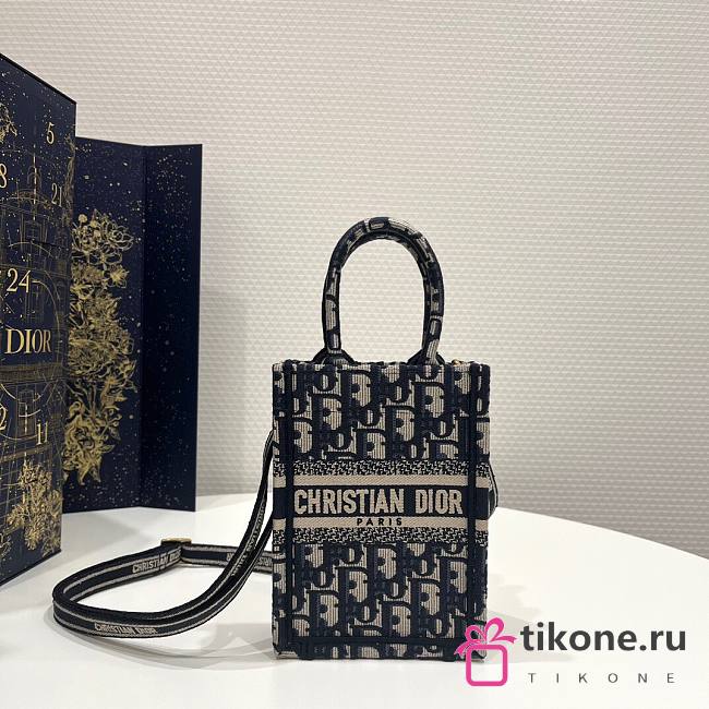 Dior Mini Book Tote Phone Bag -13.5x5x18cm - 1