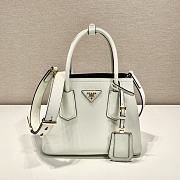 Prada Double Saffiano Leather Gradient White - 25x18.5x12.5cm - 1