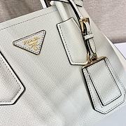 Prada Double Saffiano Leather Gradient White - 25x18.5x12.5cm - 5