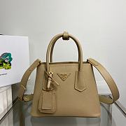 Prada Double Saffiano Leather Brown25x18.5x12.5cm - 1