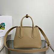 Prada Double Saffiano Leather Brown25x18.5x12.5cm - 3