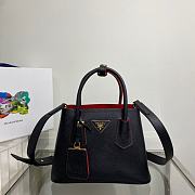 Prada Double Saffiano Leather Black 25x18.5x12.5cm - 1