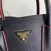 Prada Double Saffiano Leather Black 25x18.5x12.5cm - 4