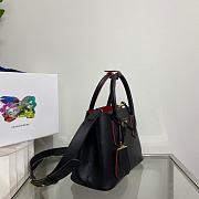 Prada Double Saffiano Leather Black 25x18.5x12.5cm - 5