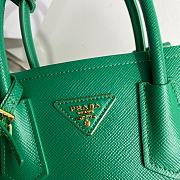 Prada Double Saffiano Leather Green 25x18.5x12.5cm - 5