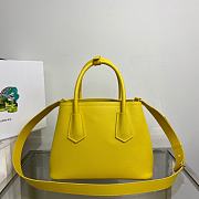 Prada Double Saffiano Leather Yellow 25x18.5x12.5cm - 4