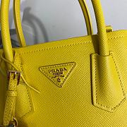 Prada Double Saffiano Leather Yellow 25x18.5x12.5cm - 5