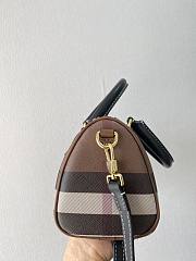 Burberry Mini Bowling Check Canvas & Leather Bag 18.5x11x12cm - 5