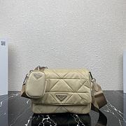 Prada Re-Nylon Padded Dessert Beige - 24cmx17.5cmx8.5cm - 1