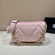 PRADA PADDED NAPPA LEATHER IN PINK 31x19x8.5cm - 5