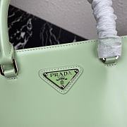 Prada Small Triangle Plaque Tote Light Green - 25x23x6CM - 5