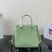 Prada Small Triangle Plaque Tote Light Green - 25x23x6CM - 4