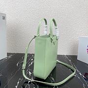 Prada Small Triangle Plaque Tote Light Green - 25x23x6CM - 3