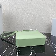 Prada Small Triangle Plaque Tote Light Green - 25x23x6CM - 2