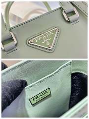 Prada Mini Triangle Plaque Tote Light Green - 15x17.5x5cm - 2