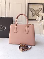 Prada Medium Saffiano Leather Double Bag Powder Pink - 31x22.5x13.5cm - 5