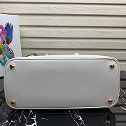 Prada Medium Saffiano Leather Double Bag White - 31x22.5x13.5cm - 4