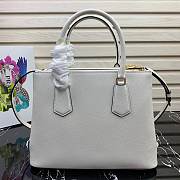 Prada Medium Saffiano Leather Double Bag White - 31x22.5x13.5cm - 2