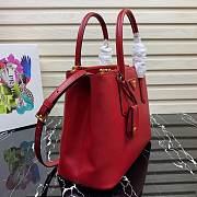 Prada Medium Saffiano Leather Double Bag Red - 31x22.5x13.5cm - 3