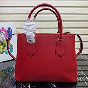 Prada Medium Saffiano Leather Double Bag Red - 31x22.5x13.5cm - 4