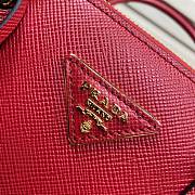 Prada Medium Saffiano Leather Double Bag Red - 31x22.5x13.5cm - 2