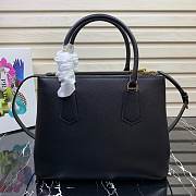 Prada Medium Saffiano Leather Double Bag Black - 31x22.5x13.5cm - 5