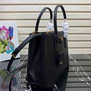 Prada Medium Saffiano Leather Double Bag Black - 31x22.5x13.5cm - 4