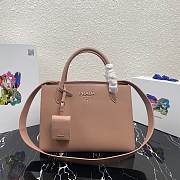  Prada Large Saffiano Leather Double Bag Powder Pink- 33×24.5×15cm - 1