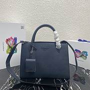  Prada Large Saffiano Leather Double Bag Dark Blue - 33×24.5×15cm - 1