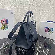  Prada Large Saffiano Leather Double Bag Dark Blue - 33×24.5×15cm - 2