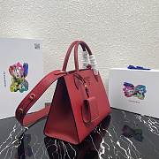  Prada Large Saffiano Leather Double Bag Scarlet - 33×24.5×15cm - 5