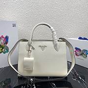  Prada Large Saffiano Leather Double Bag White - 33×24.5×15cm - 1