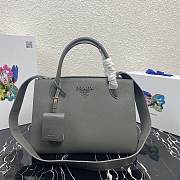  Prada Large Saffiano Leather Double Bag Grey - 33×24.5×15cm - 1