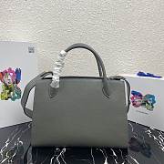  Prada Large Saffiano Leather Double Bag Grey - 33×24.5×15cm - 2