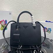  Prada Large Saffiano Leather Double Bag Black - 33×24.5×15cm - 1