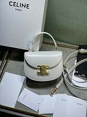 Celine Triomphe Lisa Mini White - 15.5x11.5x5cm - 1