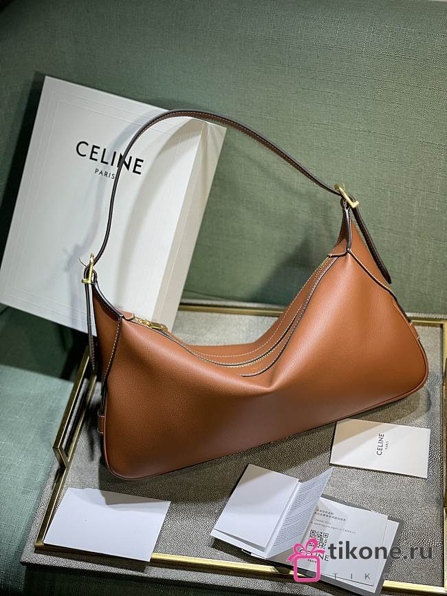 Celine Medium Romy In Supple Calfskin Tan - 34x16x5cm - 1