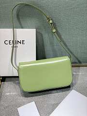 Celine Triomphe Shoulder Bag In Light Green - 20x10x4cm - 5